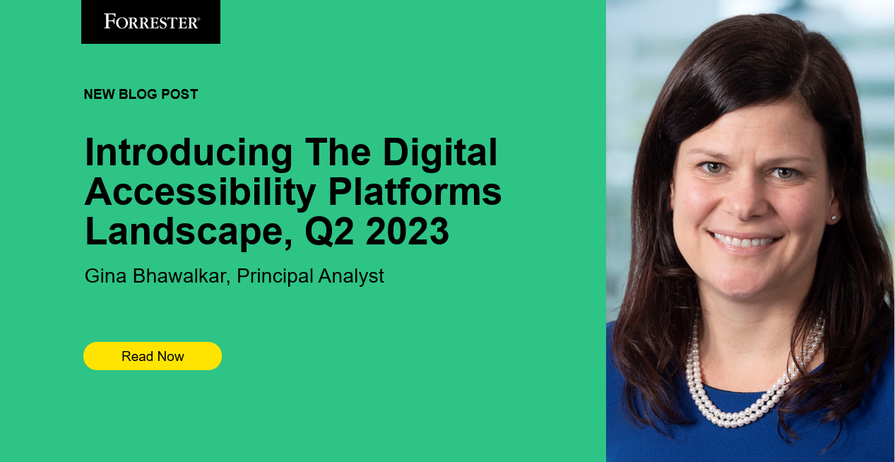 Introducing The Digital Accessibility Platforms Landscape, Q2 2023