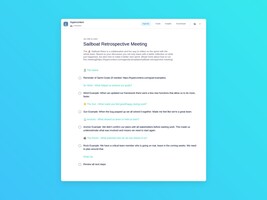 Sailboat retrospective meeting template (6 topics and ideas) 
