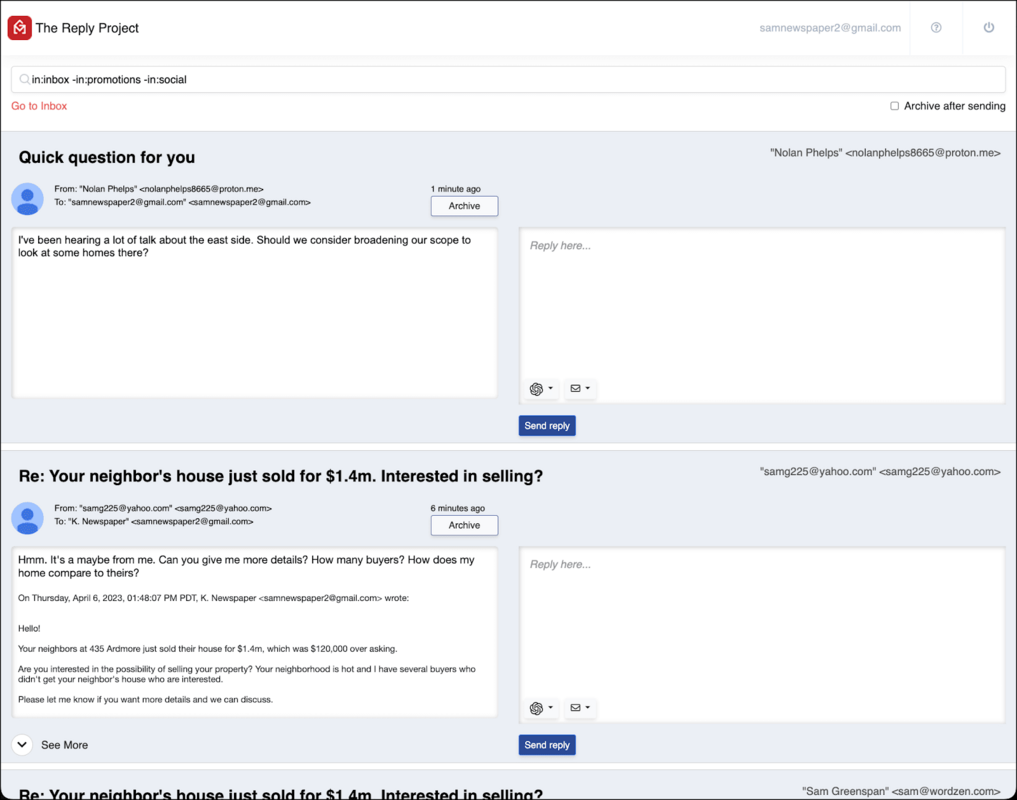 How Real Estate Agents Can Respond to Emails 10x Faster with The Reply Project
