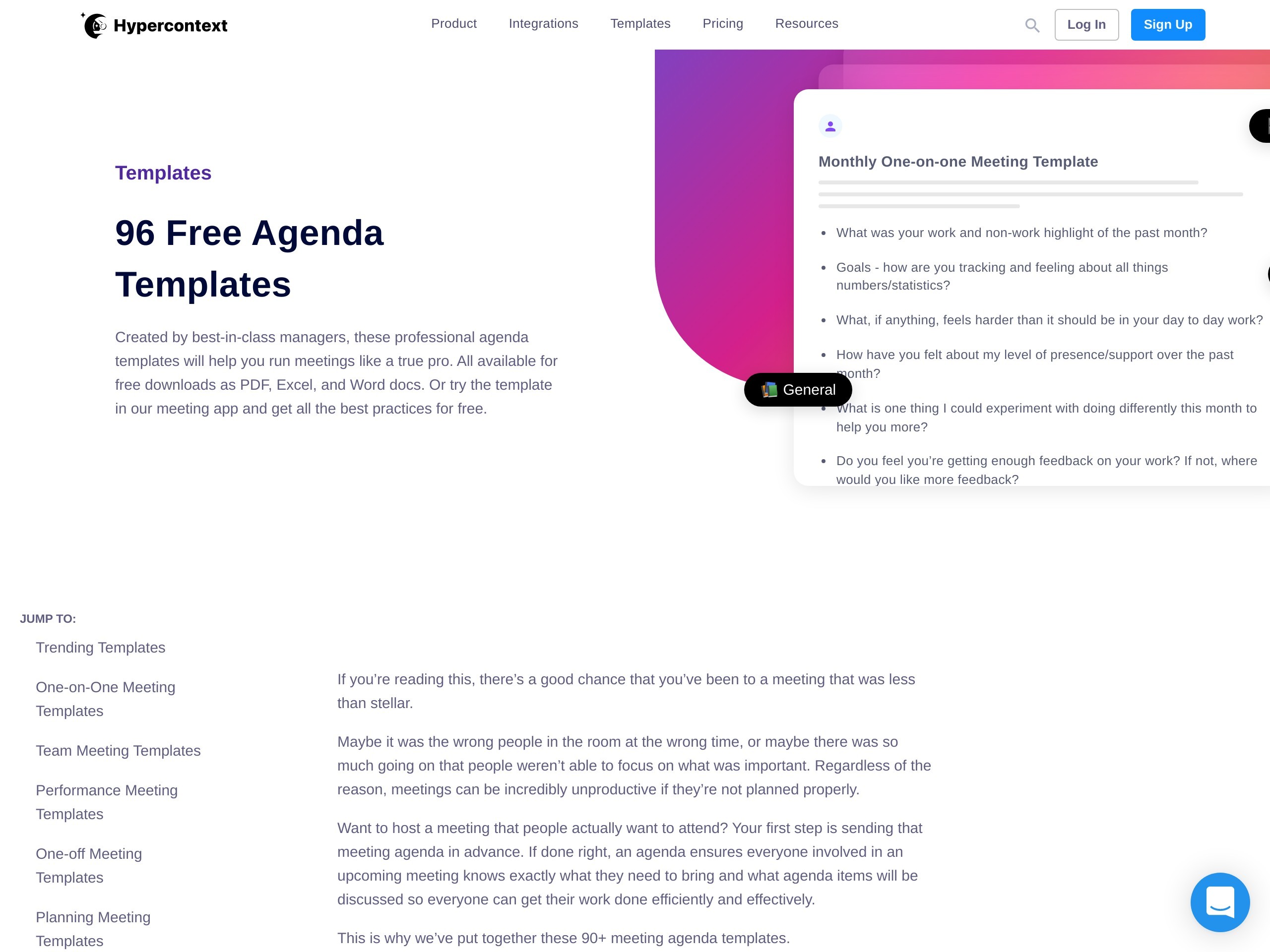 Free Agenda Templates