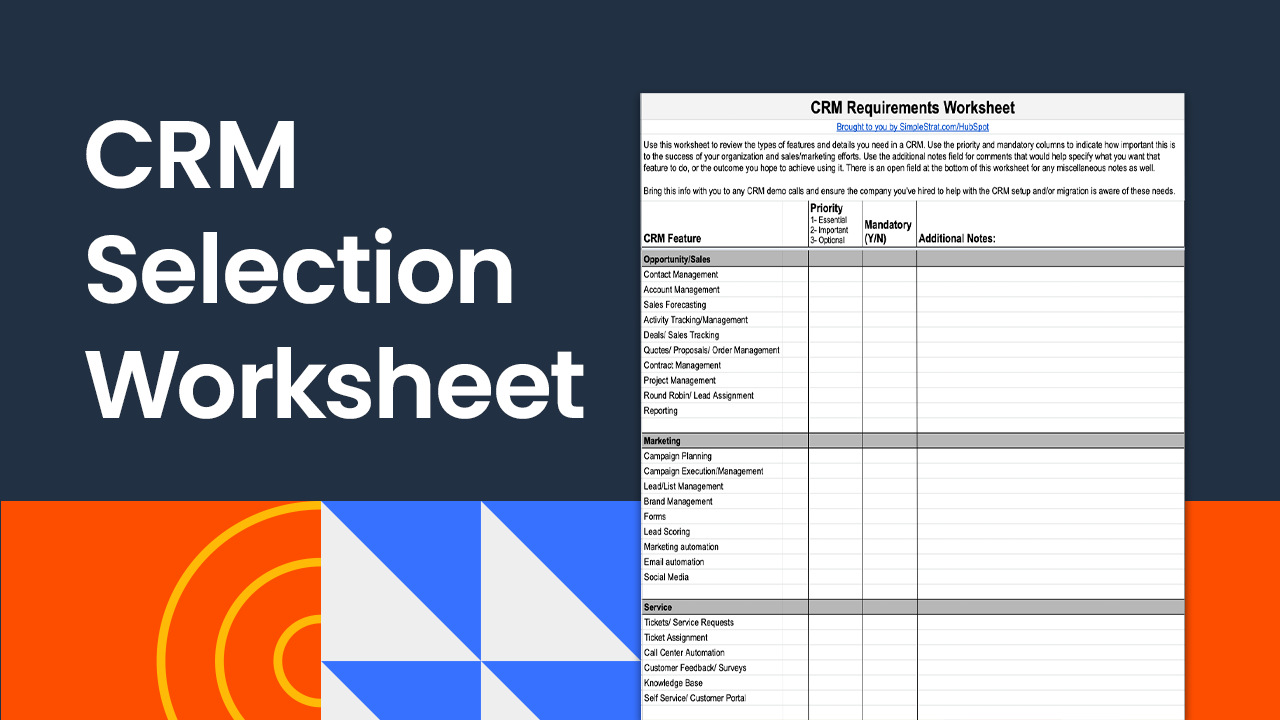 How to Select the Best CRM (Plus Free Worksheet)