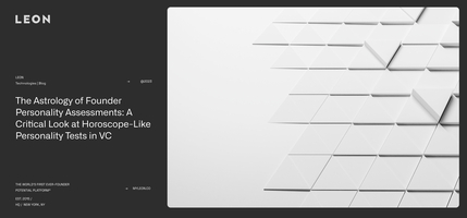 The Astrology of Founder Personality Assessments: A Critical Look at Horoscope-Like Personality Tests in VC
