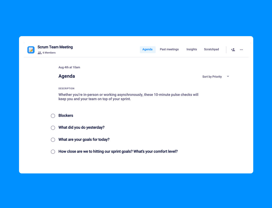 4 Things to Include in Your Daily Scrum Meeting Agenda [Template]