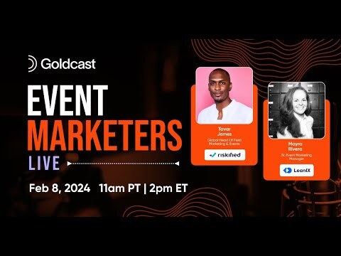 Event Marketers Live with Tavar James of Riskfied and Mayra Rivera of LeanIX