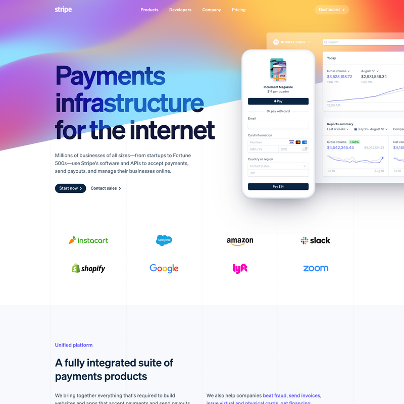 Teardown: Stripe's Homepage