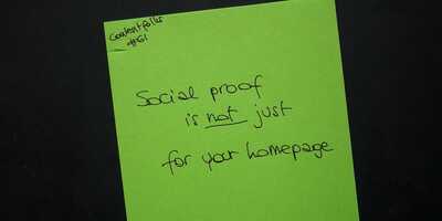 cf #61: social proof is NOT just for your homepage