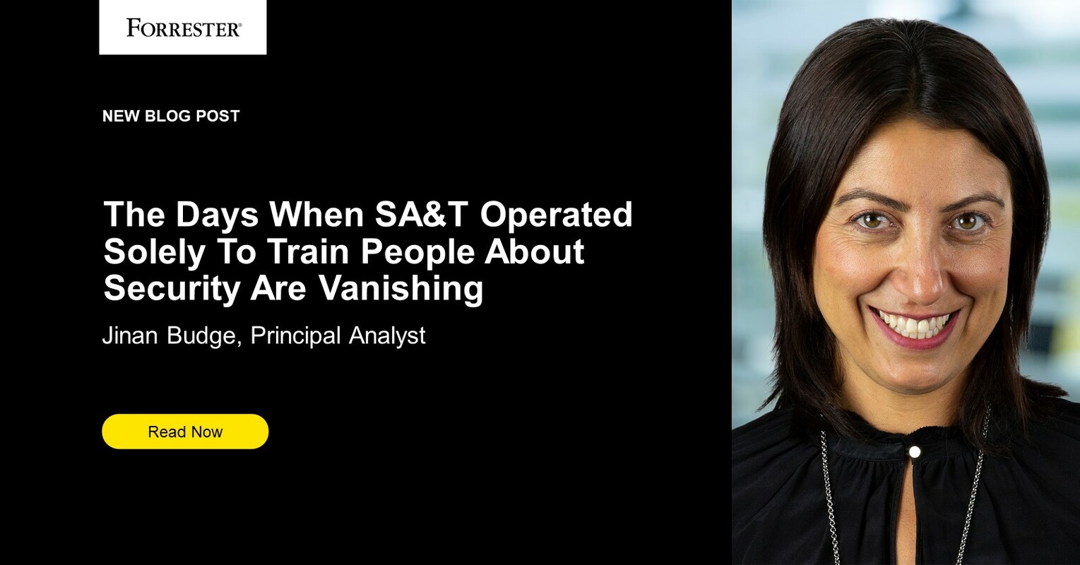 The Days When SA&T Operated Solely To Train People About Security Are Vanishing