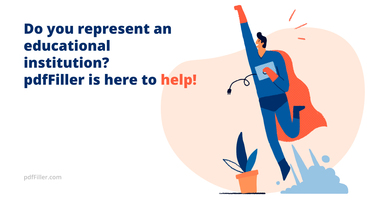 pdfFiller supports remote learning by giving FREE 3-month Premium subscriptions to all US-based educational institutions