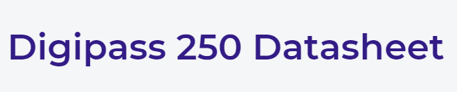 Digipass 250 Datasheet