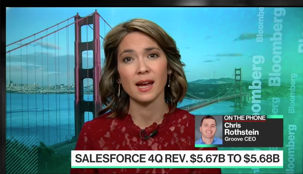 Bloomberg Technology Examines Salesforce's $27.7 Billion Slack Acquisition Announcement in interview with Groove CEO Chris Rothstein