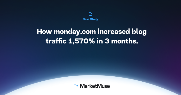 How monday.com increased blog traffic 1,570% in 3 months.