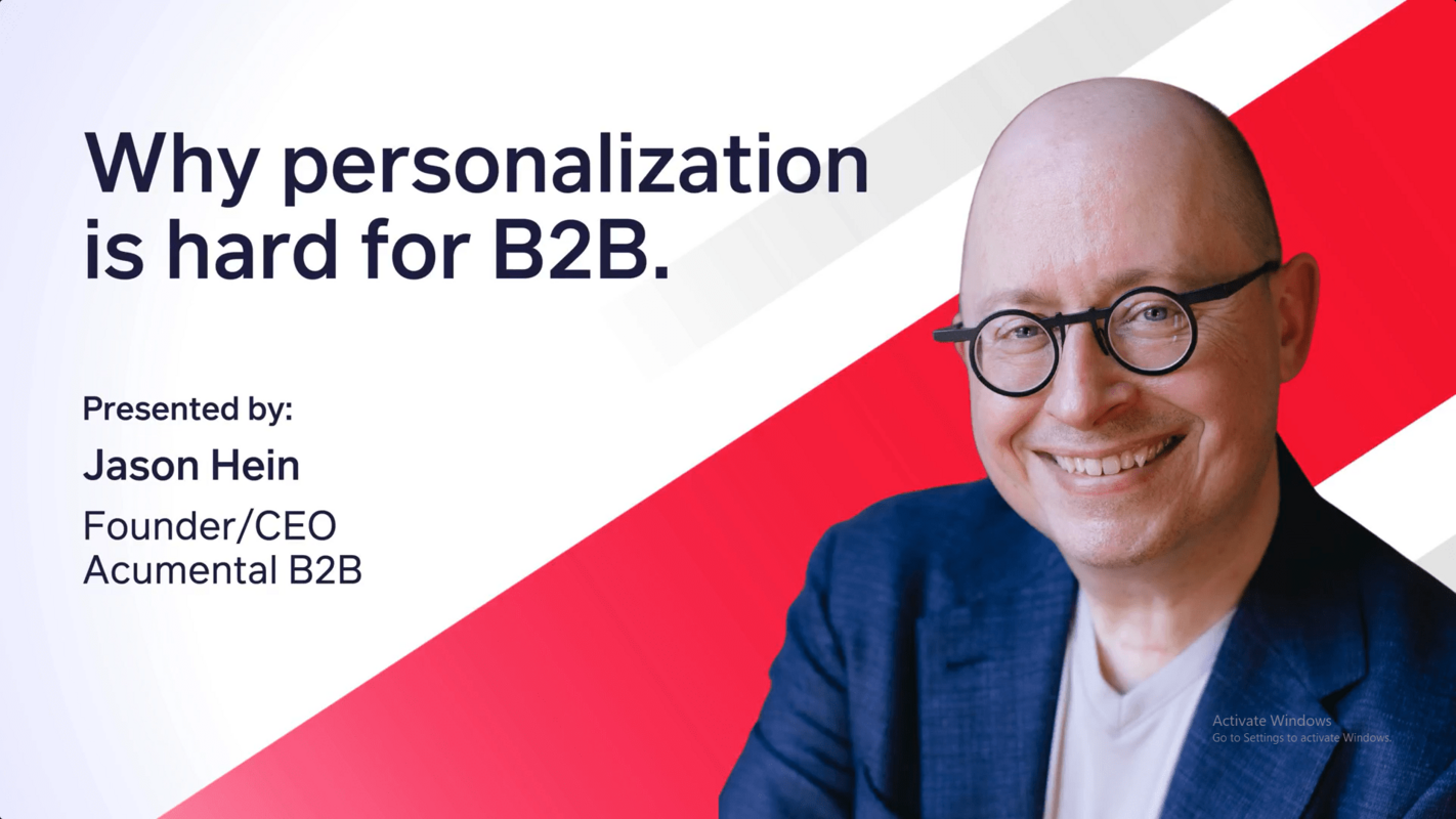 Why personalization is hard for B2B