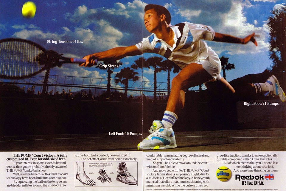 Reebok Pump Michael Chang Ad - Swipe File
