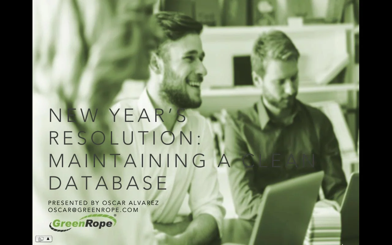 Maintaining a Clean Contact Database