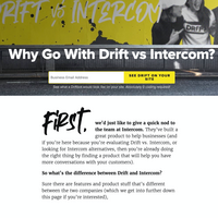 Teardown: Drift vs Intercom Comparison Page