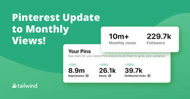 Pinterest Update to Monthly Views (+More Changes)! | Tailwind App