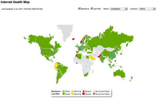 Internet Health Map: Are performance issues a part of a broader Internet slow-down?