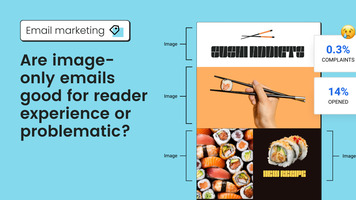 Are image-only emails good for reader experience or problematic?
