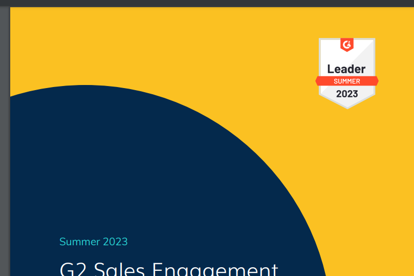 G2 Sales Engagement Software Report