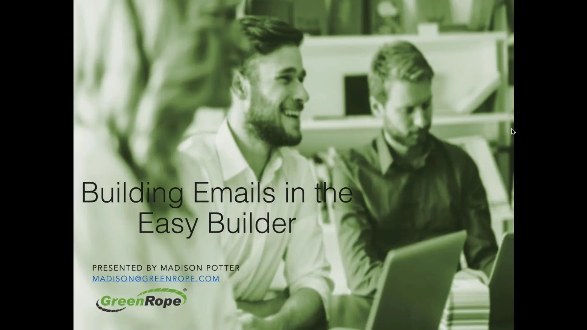 Building Emails with the EasyBuilderNOT YET RATED