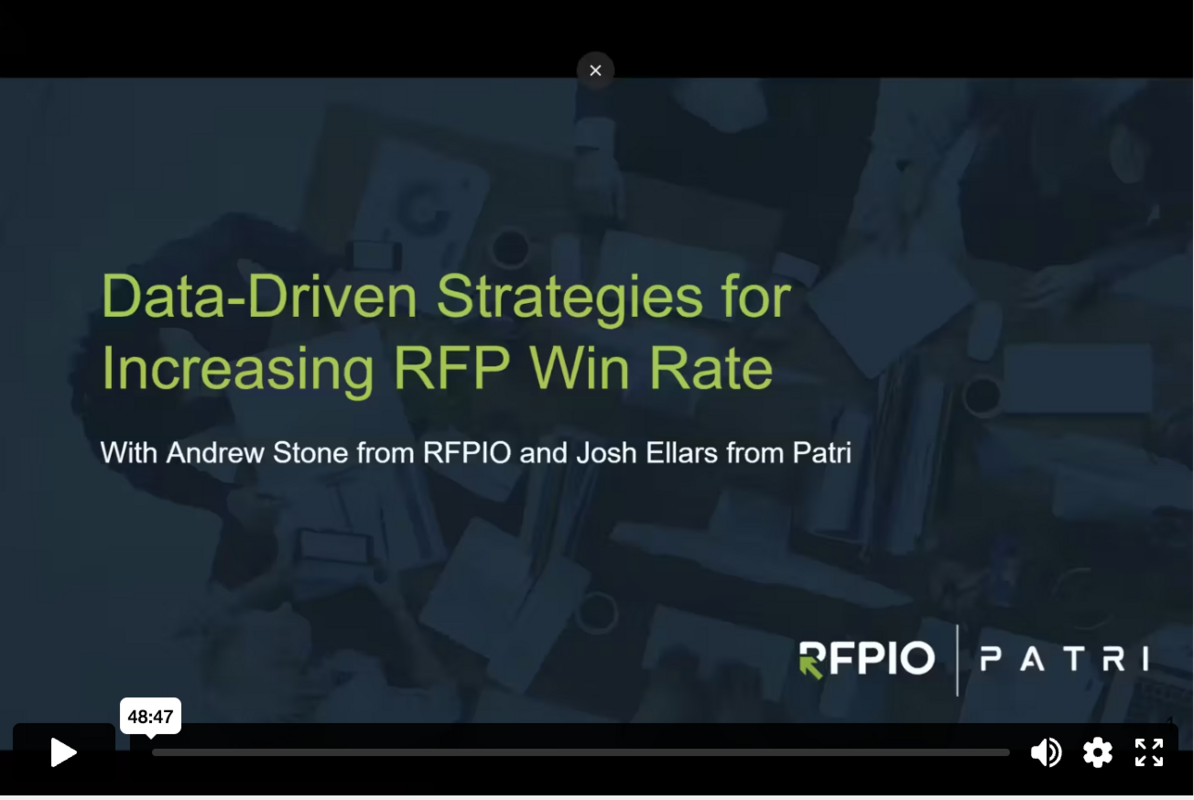 Data-Driven Strategies for Increasing RFP Win Rate