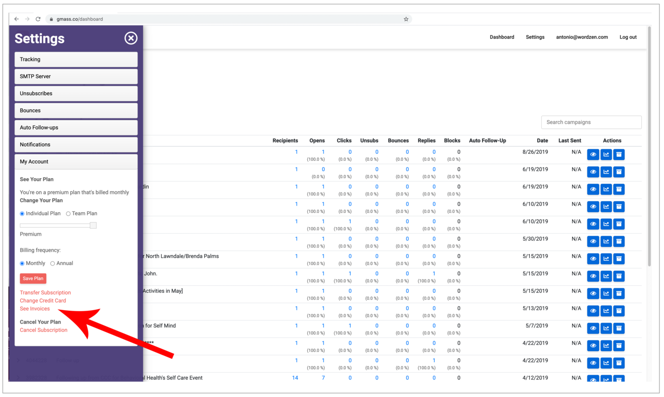 How to get your invoices