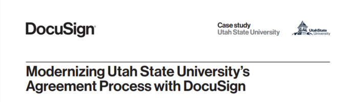 Modernizing Utah State University's Agreement Process with DocuSign