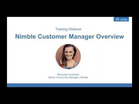 Nimble Customer Manager Training Webinar