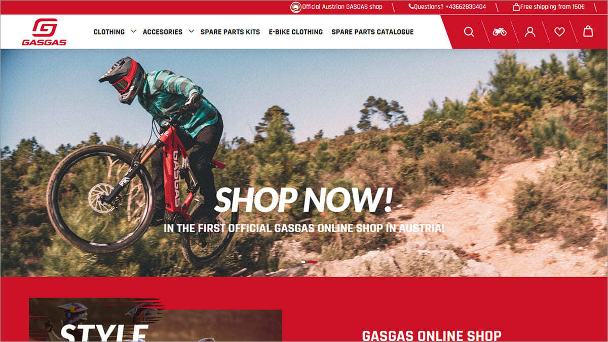 Hauthaler Vertriebs GmbH's: Transforming the online presence of Gas Gas's Official Dealer Shop in Austria