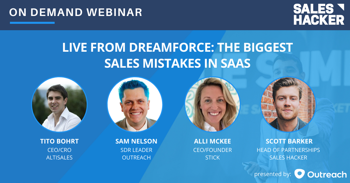 LIVE FROM DREAMFORCE: The Biggest Sales Mistakes in SaaS