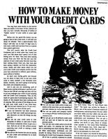 1974 How To Make Money With Your Credit Cards Print Ad - Swipe File