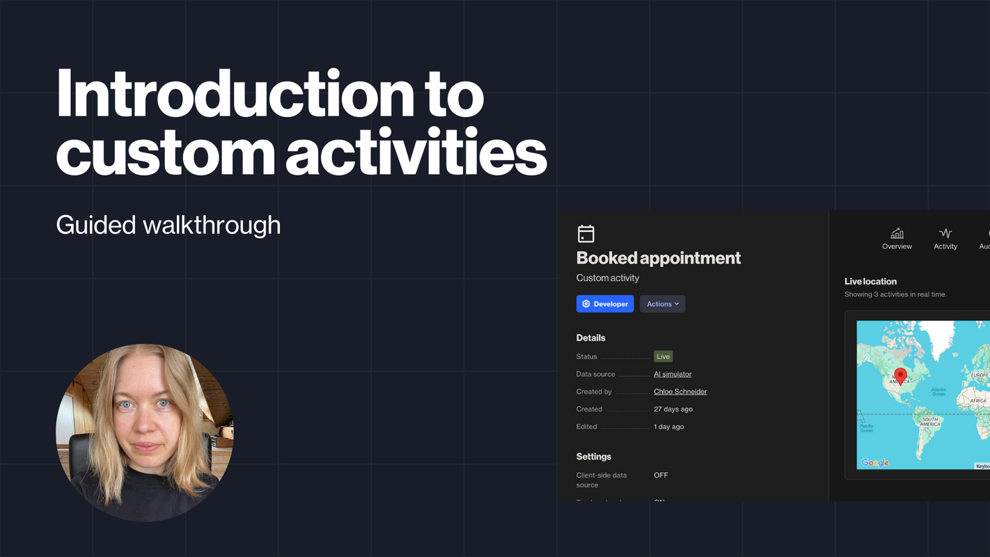 How to track customer actions using custom activities