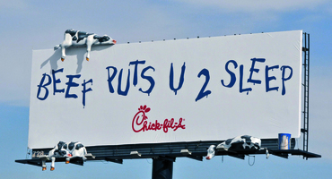 Chick-Fil-A Beef Puts U To Sleep Billboard - Swipe File
