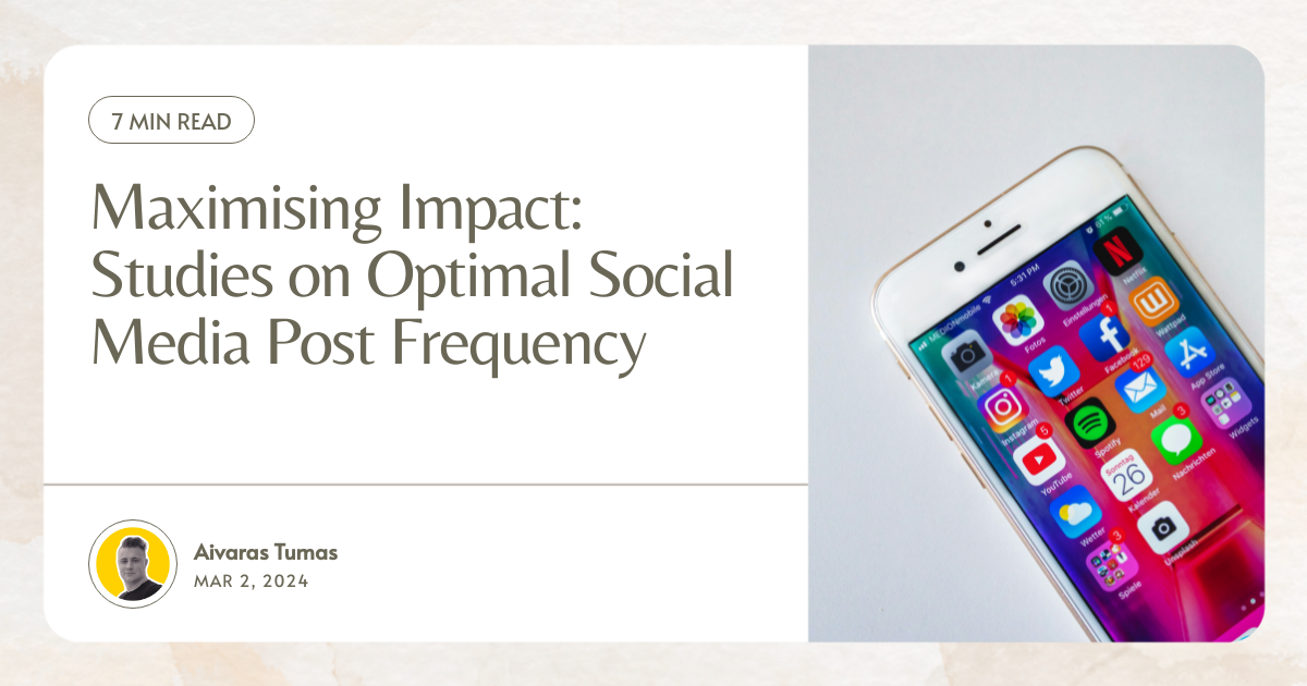 Maximising Impact: Studies on Optimal Social Media Post Frequency