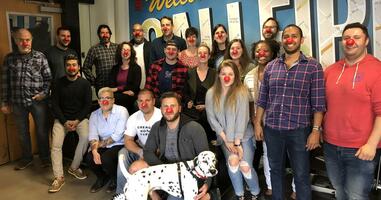 EZ Texting Team Celebrates Red Nose Day