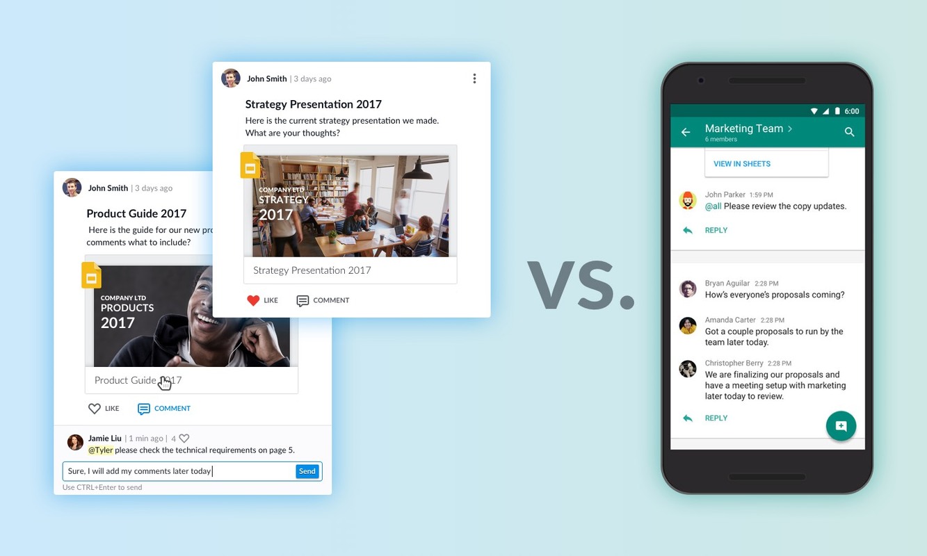 'Posting' vs 'Chat messaging' in enterprise communication