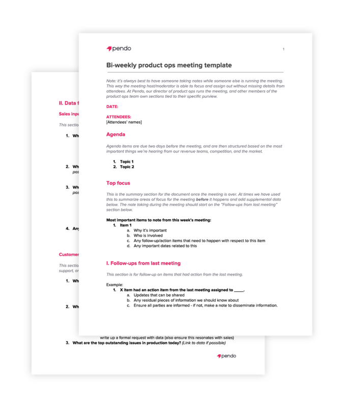 Want your product ops meetings to be more efficient? Use this template - Pendo Blog