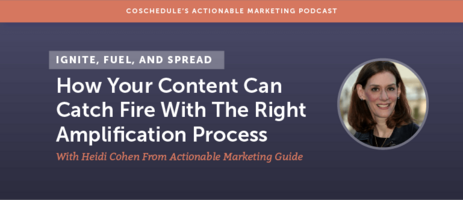 Ignite, Fuel, and Spread: How Your Content Can Catch Fire With The Right Amplification Process With Heidi Cohen From Actionable Marketing Guide [AMP 119]