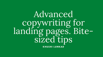 Write copy for landing pages - no fluff only good stuff.