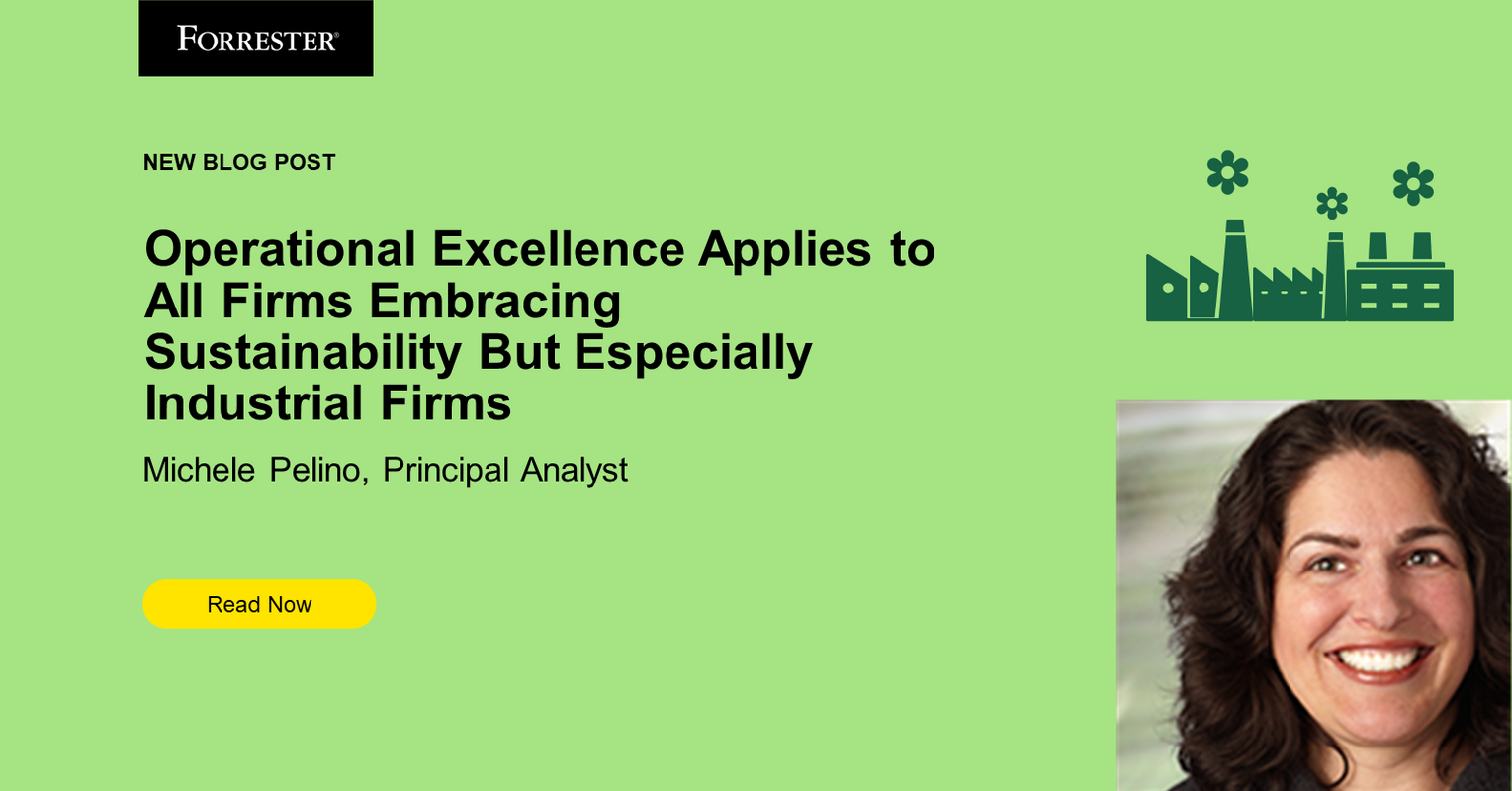 Operational Excellence Applies To All Firms Embracing Sustainability But Especially Industrial Firms