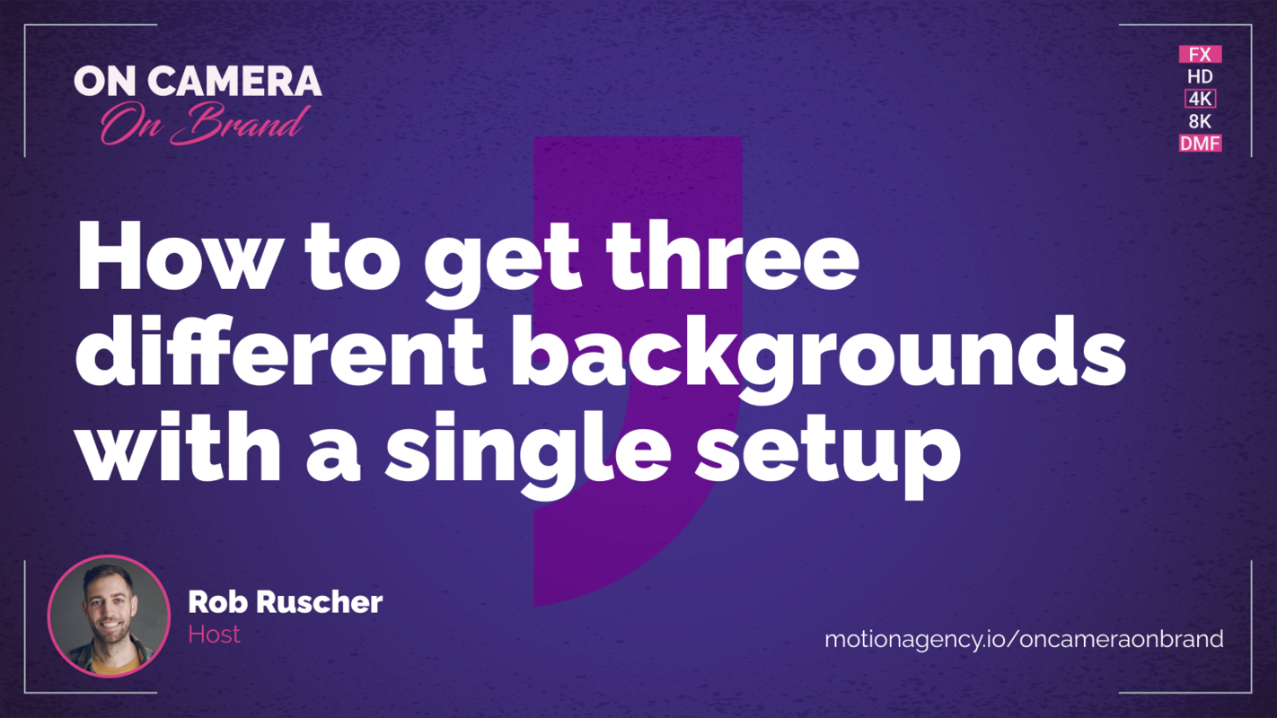 How to get three different backgrounds with a single setup featuring Rob Ruscher