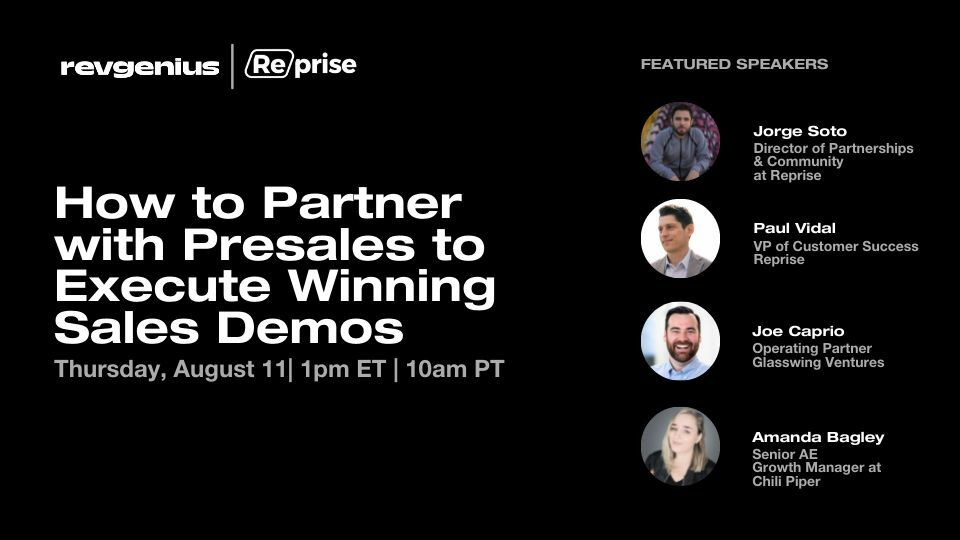 How to Partner with Presales to Execute Winning Sales Demos