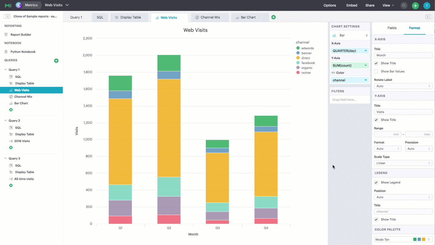 Custom Chart Colors and Brand New Palettes