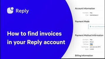 How to find invoices in your Reply account