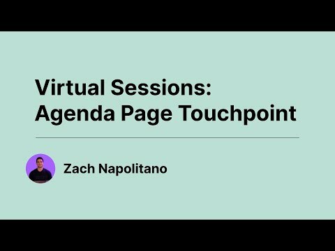 Virtual Sessions - Agenda Page Touchpoint