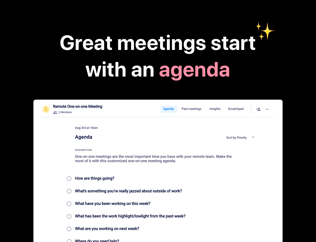 7 Meeting agenda examples for better meetings