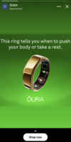 Oura Ring Instagram Story - Swipe File