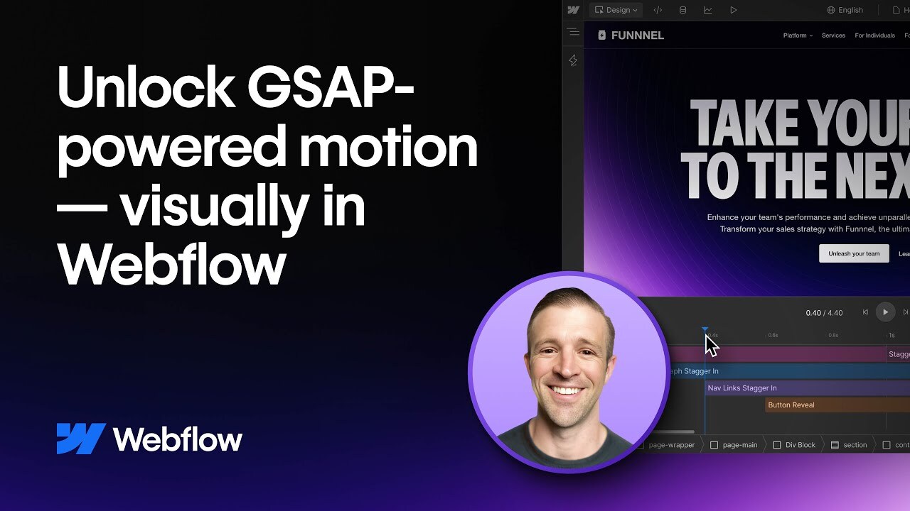 This changes everything for designers - Webflow Interactions with GSAP