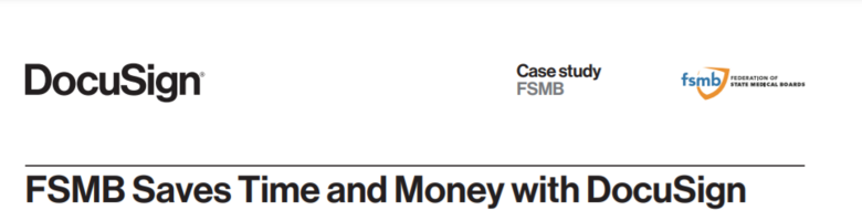 FSMB Saves Time and Money with DocuSign
