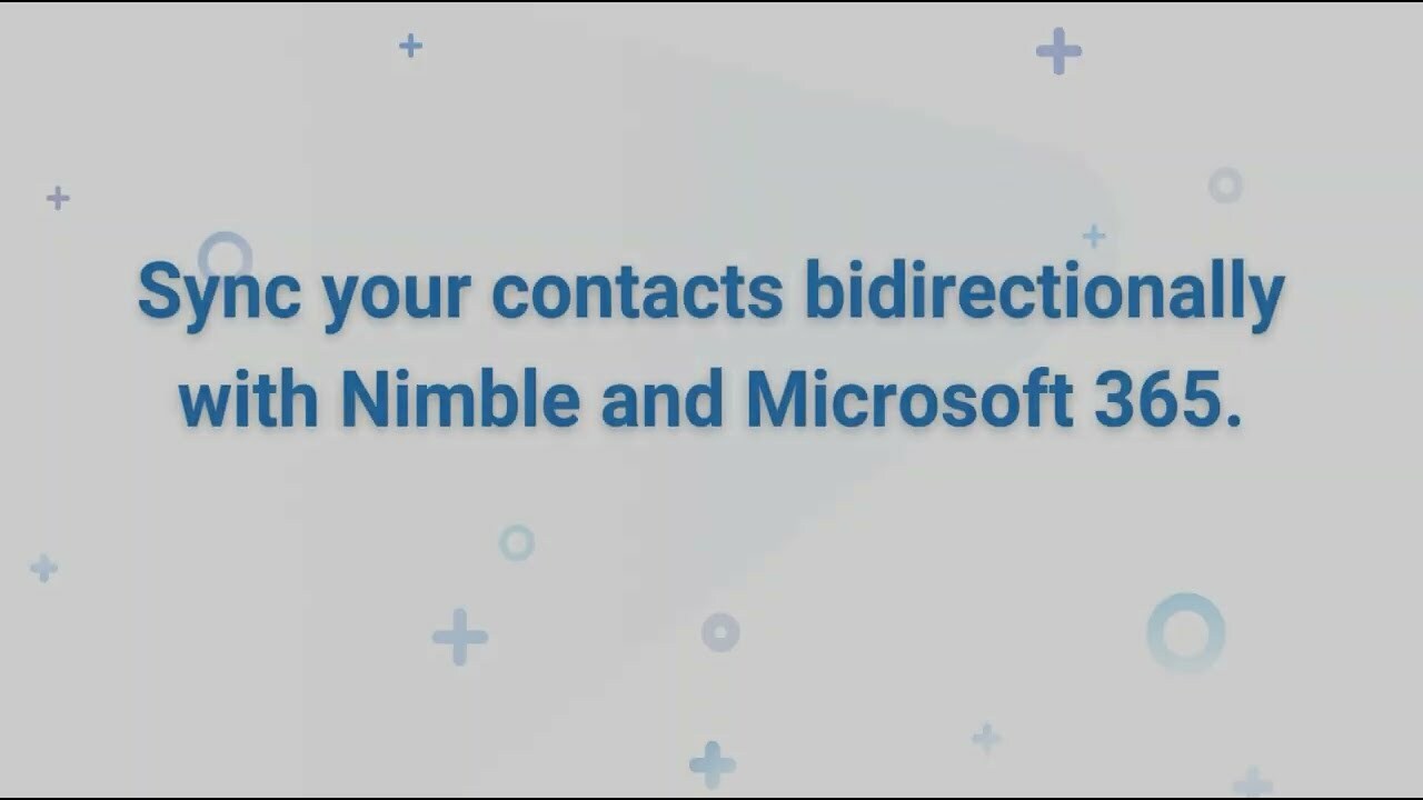 Nimble + Microsoft Two-Way Contact Sync